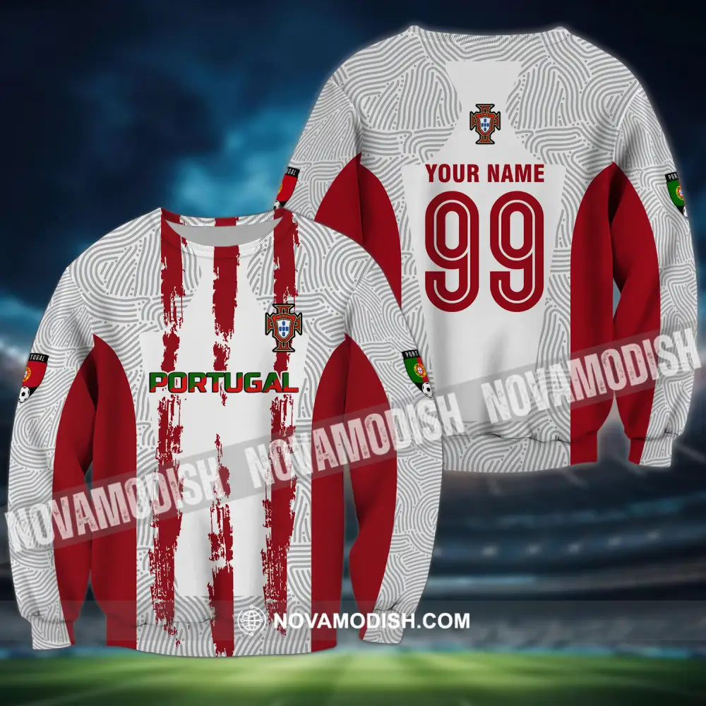 Unisex Shirt - Custom Name And Number Shirt Euro 2024 Portugal National Team Shirt Long Sleeve / S T-shirt