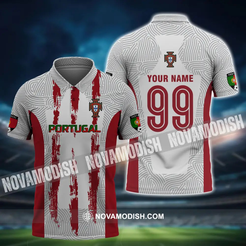 Unisex Shirt - Custom Name And Number Shirt Euro 2024 Portugal National Team Shirt Polo Shirt / S T-shirt