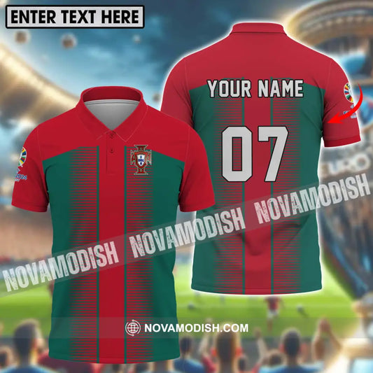 Unisex Shirt - Custom Name And Number Shirt Euro 2024 Portugal National Team T-shirt