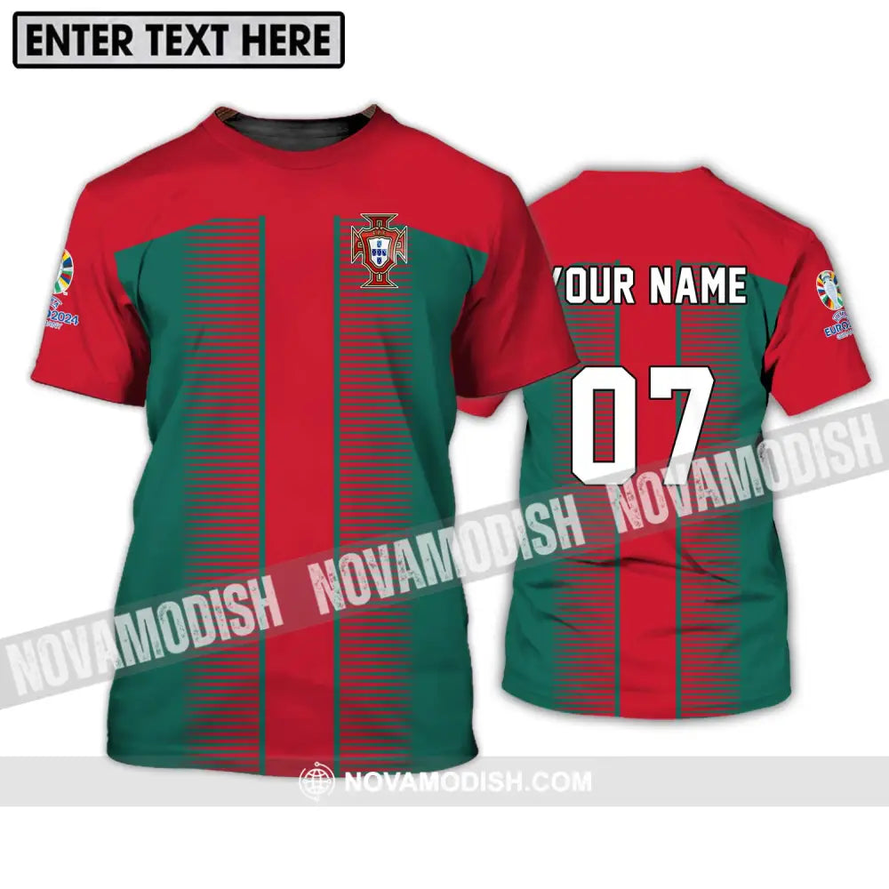 Unisex Shirt - Custom Name And Number Shirt Euro 2024 Portugal National Team T-Shirt / S T-shirt
