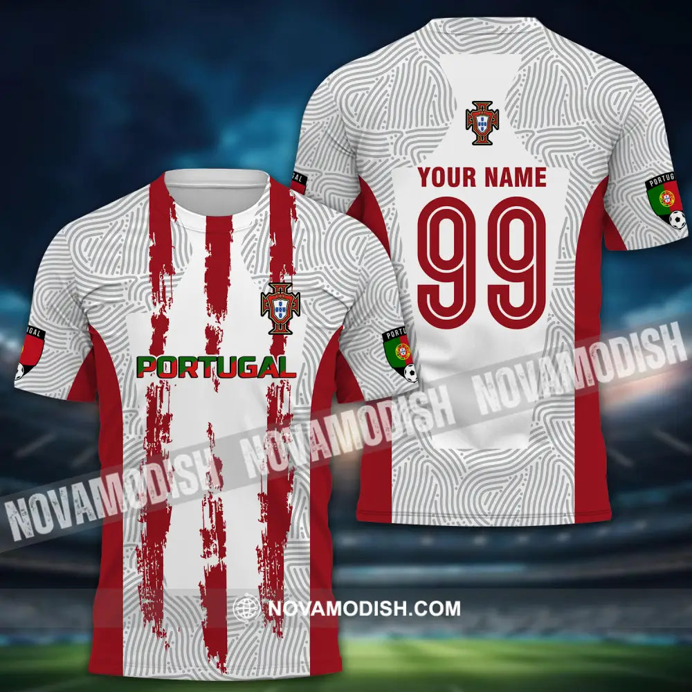Unisex Shirt - Custom Name And Number Shirt Euro 2024 Portugal National Team Shirt T-Shirt / S T-shirt
