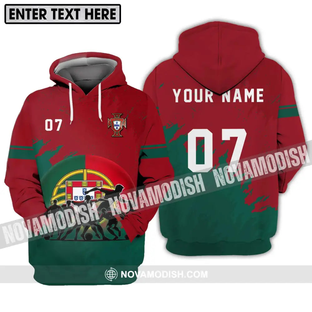 Unisex Shirt - Custom Name And Number Euro 2024 Portugal Team Shirt Hoodie / S T-shirt