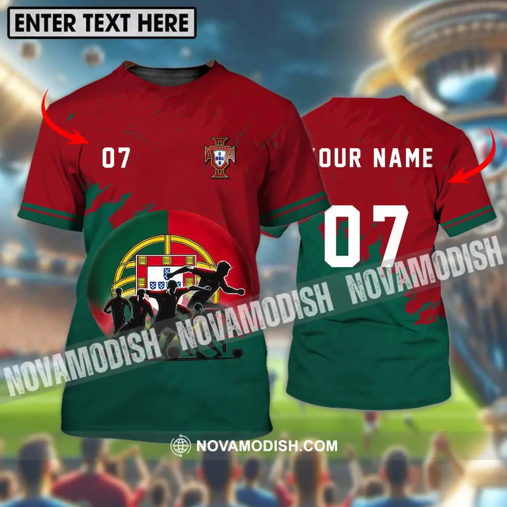 Unisex Shirt - Custom Name And Number Euro 2024 Portugal Team Shirt T-shirt