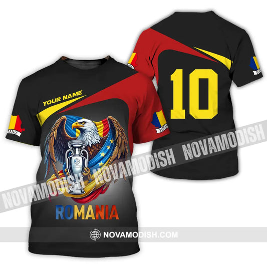 Unisex Shirt - Custom Name And Number Shirt Euro 2024 Romania T-Shirt / S T-shirt