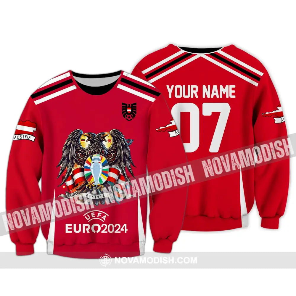 Unisex Shirt - Custom Name And Number Euro 2024 Sport Australia National Team Long Sleeve / S