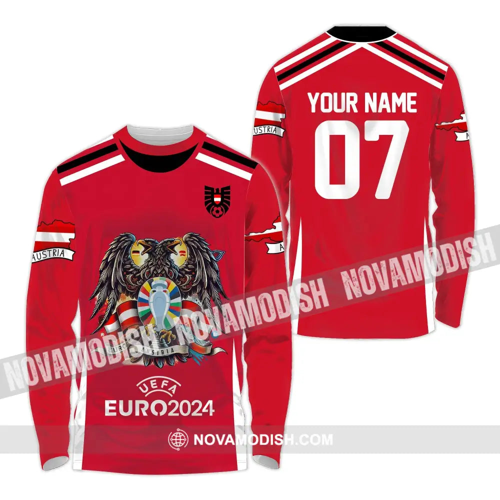 Unisex Shirt - Custom Name And Number Euro 2024 Sport Australia National Team Long Sleeve / S