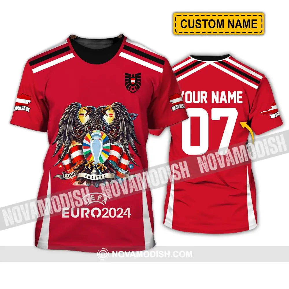 Unisex Shirt - Custom Name And Number Euro 2024 Sport Australia National Team T-Shirt