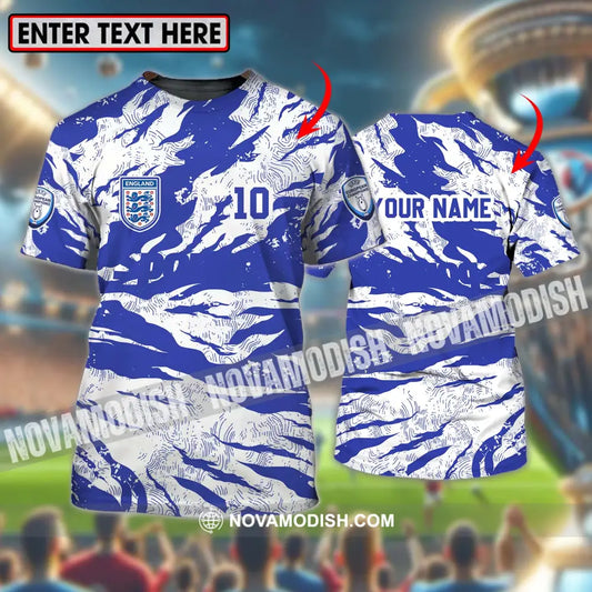 Unisex Shirt - Custom Name And Number Shirt Euro 2024 Team Shirt England National Team T-shirt