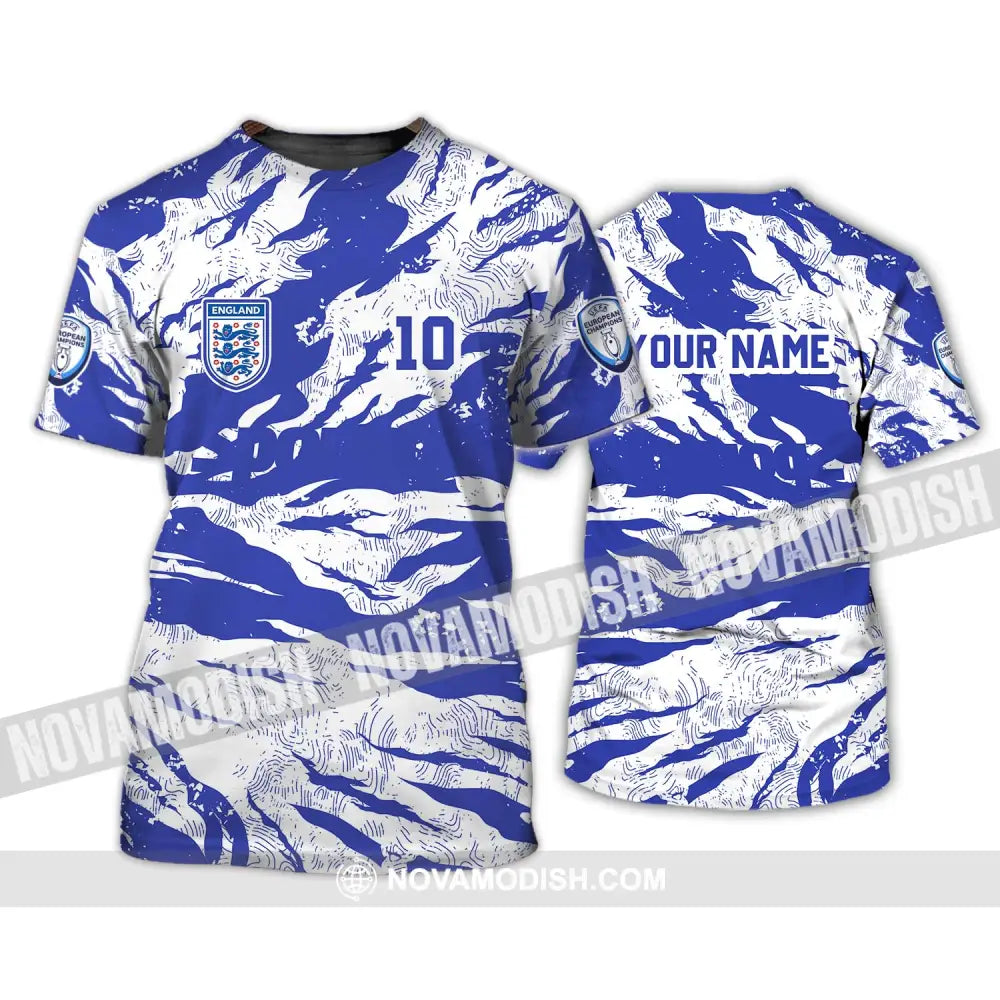 Unisex Shirt - Custom Name And Number Shirt Euro 2024 Team Shirt England National Team T-Shirt / S T-shirt