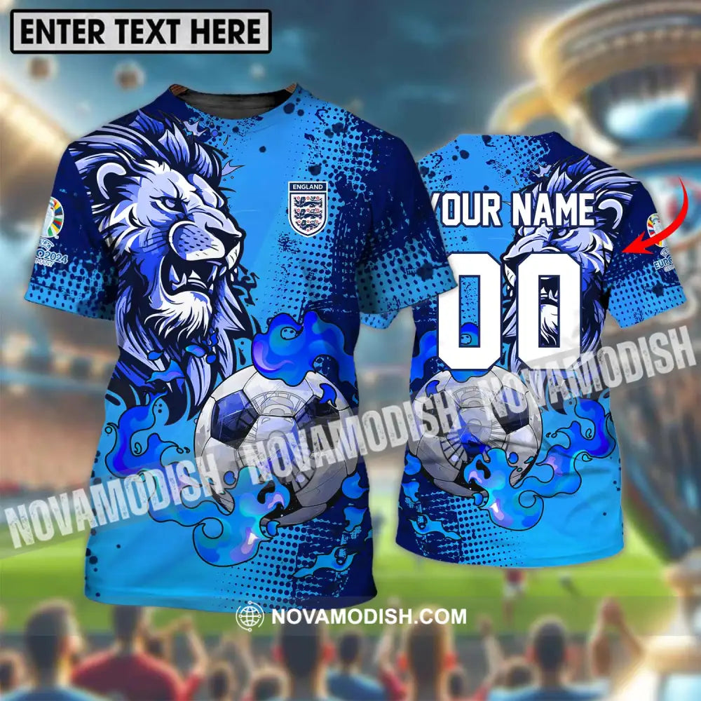 Unisex Shirt - Custom Name And Number Shirt Euro 2024 Team Shirt England Team T-shirt