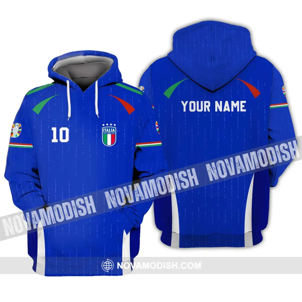 Unisex Shirt - Custom Name And Number Shirt Euro 2024 Team Shirt Italy Hoodie / S T-shirt