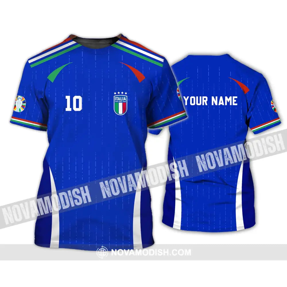 Unisex Shirt - Custom Name And Number Shirt Euro 2024 Team Shirt Italy T-Shirt / S T-shirt