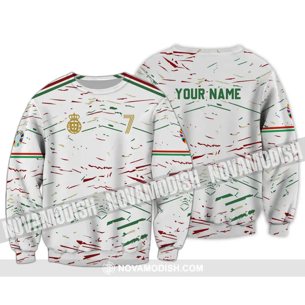 Unisex Shirt - Custom Name And Number Shirt Euro 2024 Team Shirt Line Color Long Sleeve / S T-shirt