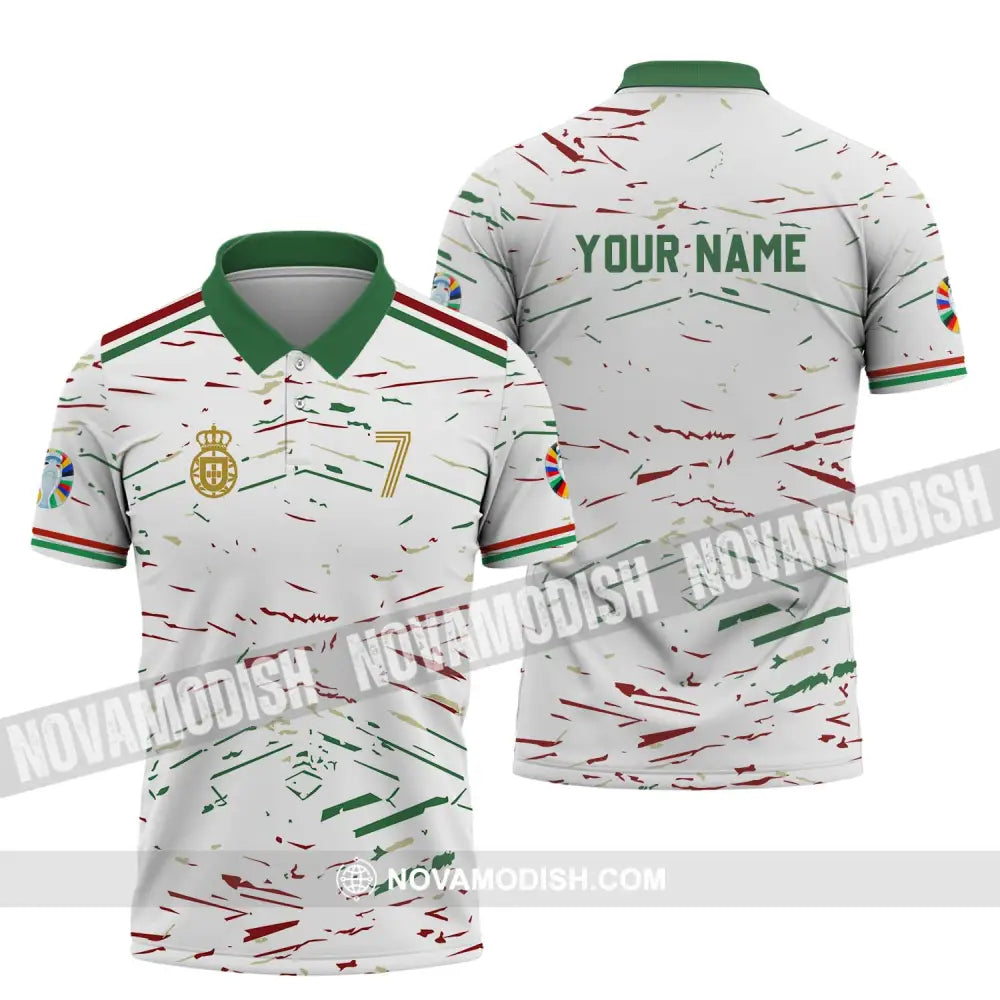 Unisex Shirt - Custom Name And Number Shirt Euro 2024 Team Shirt Line Color Polo Shirt / S T-shirt