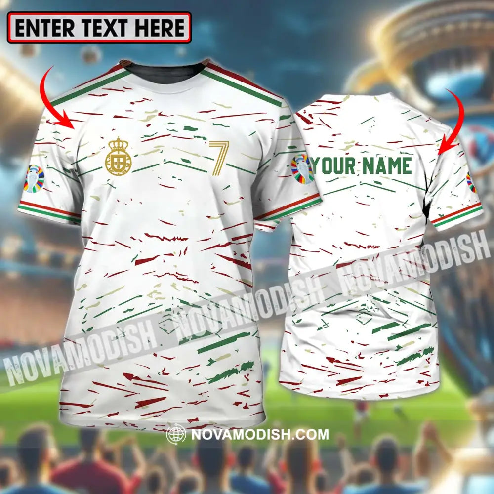 Unisex Shirt - Custom Name And Number Shirt Euro 2024 Team Shirt Line Color T-shirt