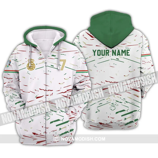 Unisex Shirt - Custom Name And Number Shirt Euro 2024 Team Shirt Line Color Zipper Hoodie / S T-shirt