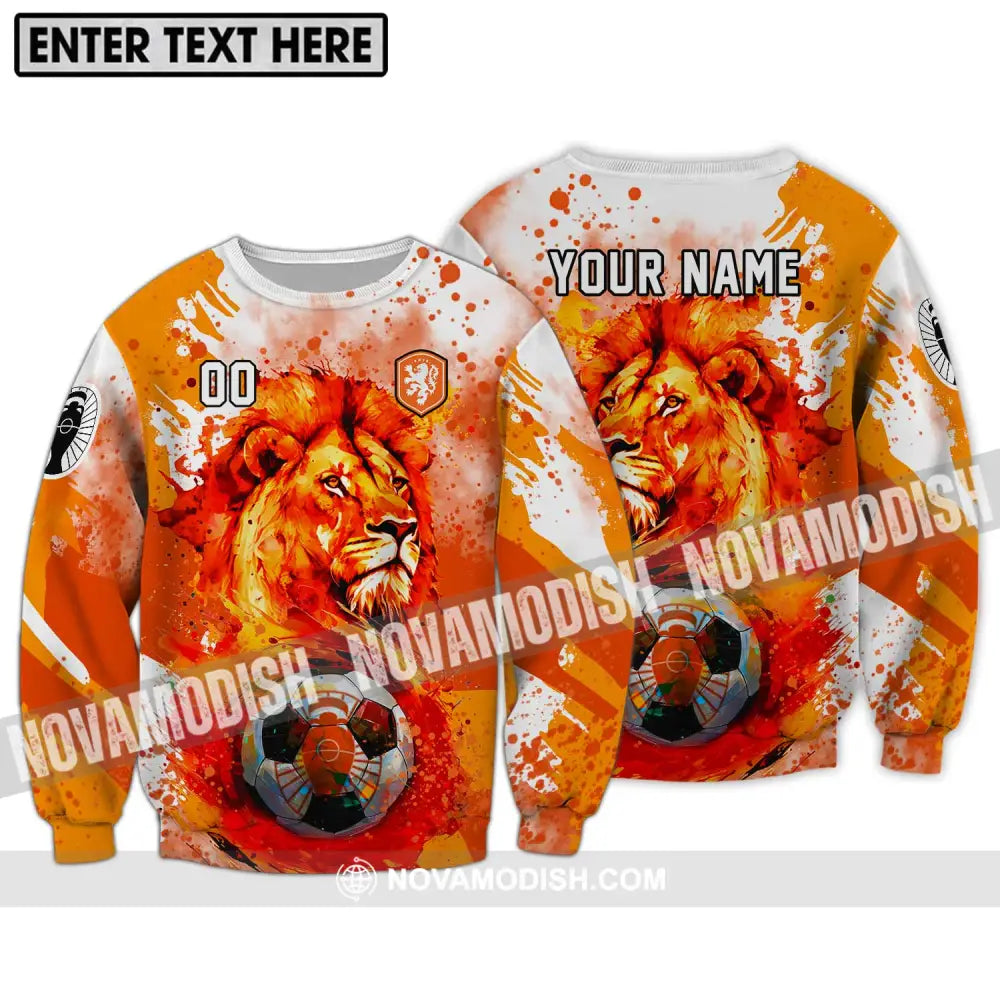 Unisex Shirt - Custom Name And Number Euro 2024 Shirt The Royal Dutch Netherlands Long Sleeve / S T-shirt