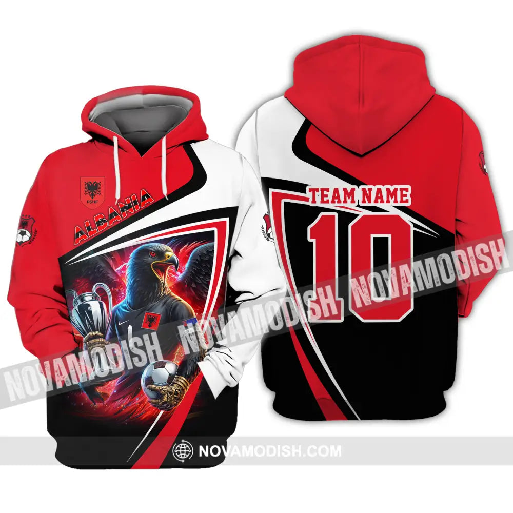 Unisex Shirt - Custom Name And Number Euro Team Shirt Albania 2024 Team Hoodie / S T-shirt