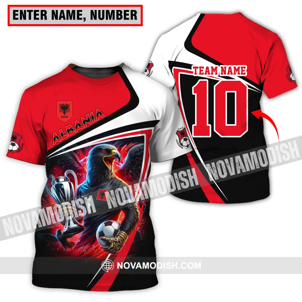 Unisex Shirt - Custom Name And Number Euro Team Shirt Albania 2024 Team T-shirt