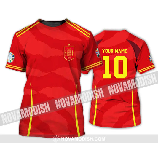 Unisex Shirt - Custom Name And Number European Champions 2024 Red Shirt T-Shirt / S T-shirt