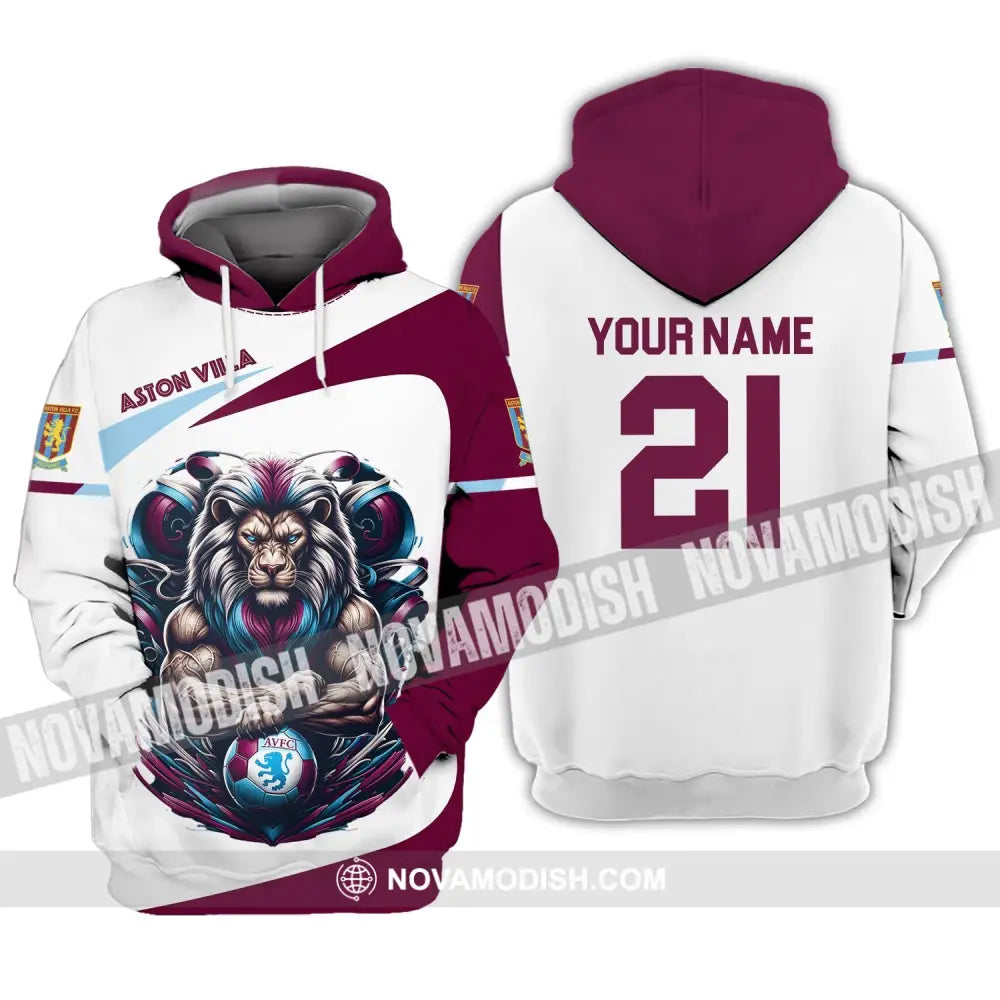 Unisex Shirt - Custom Name And Number Fc Aston Villa Hoodie / S T-Shirt