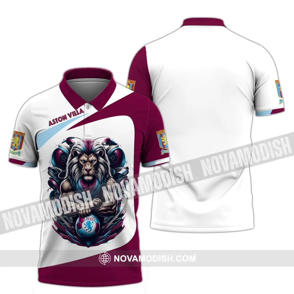 Unisex Shirt - Custom Name And Number Fc Aston Villa Polo / S T-Shirt