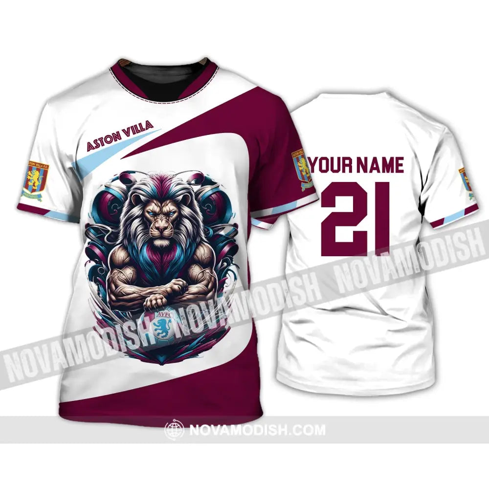 Unisex Shirt - Custom Name And Number Fc Aston Villa T-Shirt / S T-Shirt