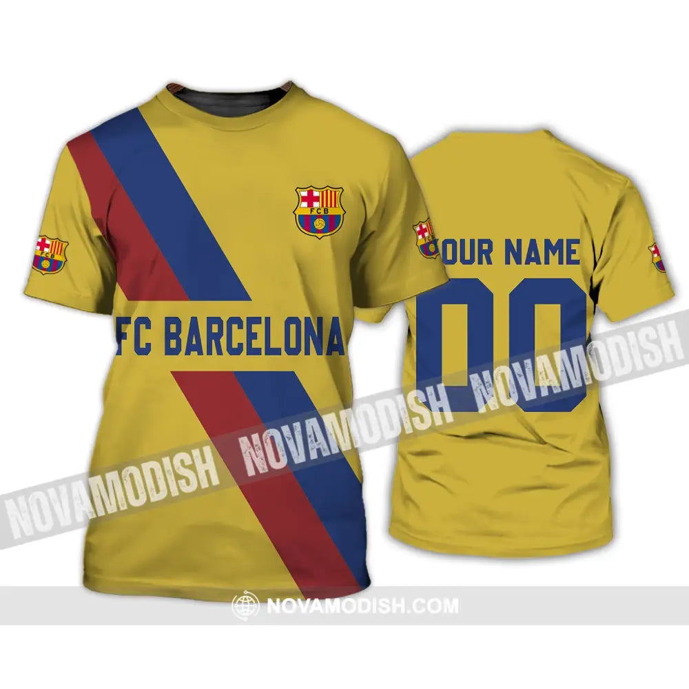 Unisex Shirt - Custom Name And Number Shirt FC Barcelona Shirt T-Shirt / S T-shirt