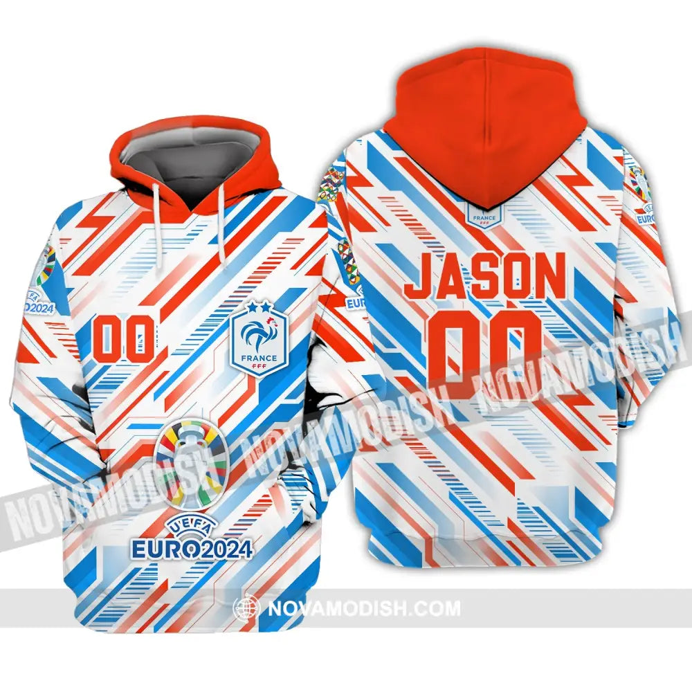 Unisex Shirt - Custom Name And Number Shirt France Color Arrays Shirt Euro 2024 Hoodie / S T-shirt