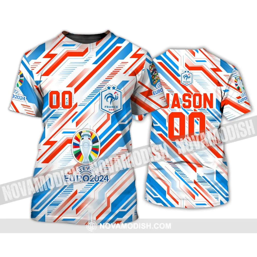 Unisex Shirt - Custom Name And Number Shirt France Color Arrays Shirt Euro 2024 T-Shirt / S T-shirt