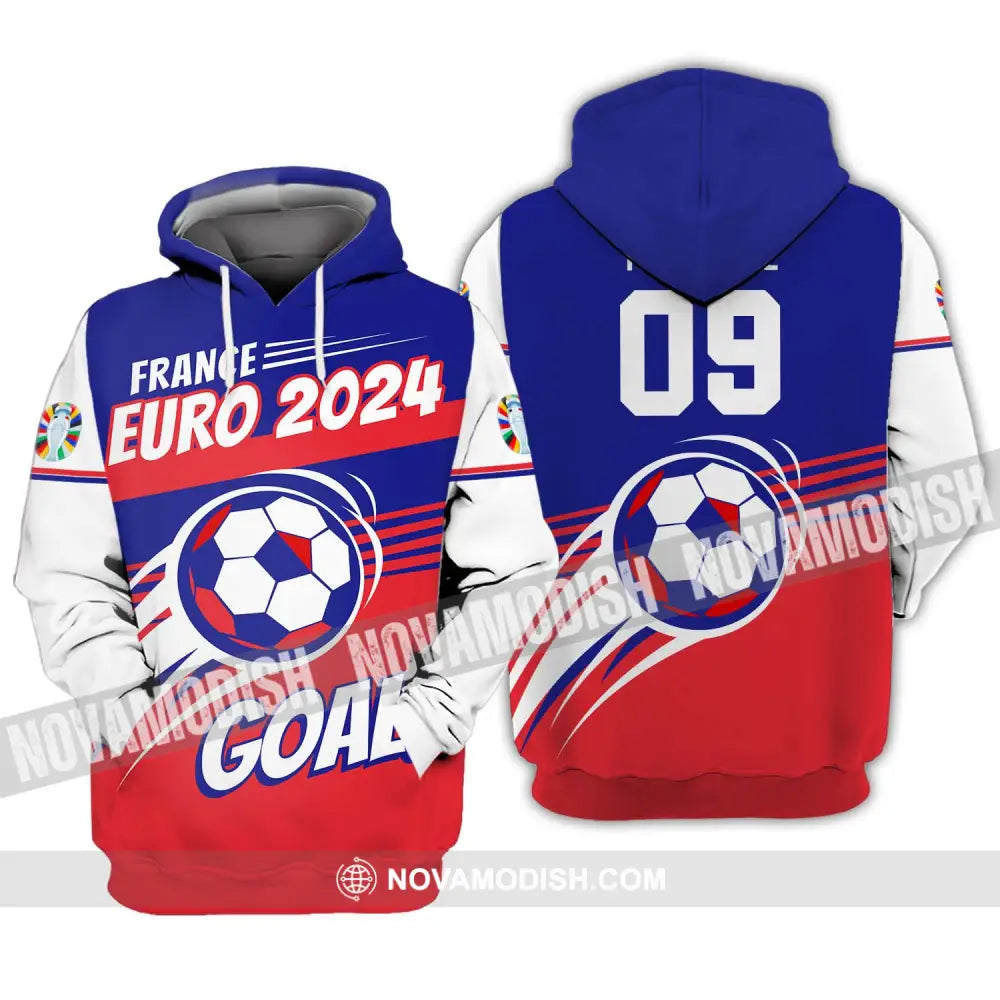 Unisex Shirt - Custom Name And Number Shirt France Euro 2024 National Team Goal! Hoodie / S T-shirt