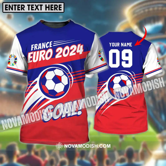 Unisex Shirt - Custom Name And Number Shirt France Euro 2024 National Team Goal! T-shirt