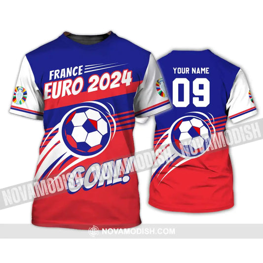 Unisex Shirt - Custom Name And Number Shirt France Euro 2024 National Team Goal! T-Shirt / S T-shirt