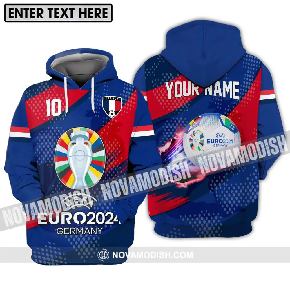 Unisex Shirt - Custom Name And Number Shirt France National Team Euro 2024 Hoodie / S T-shirt
