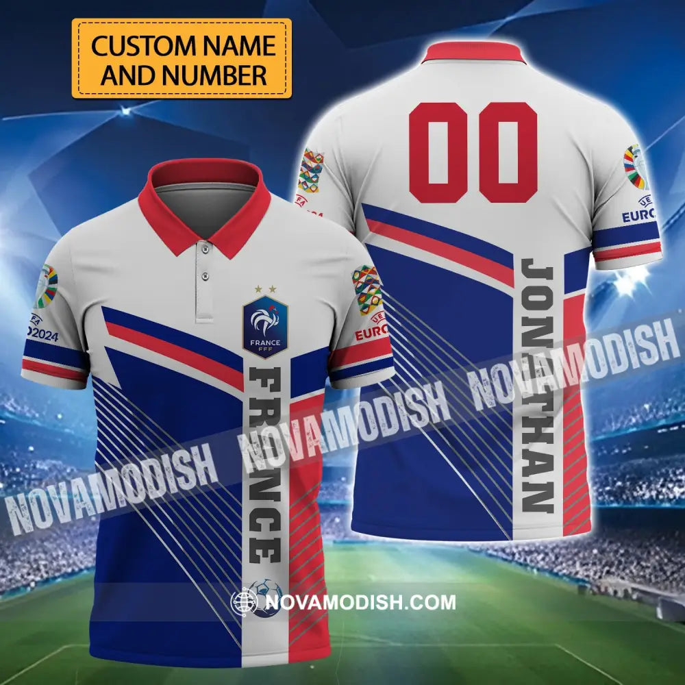 Unisex Shirt - Custom Name And Number Shirt France National Team Flag Color Shirt T-shirt