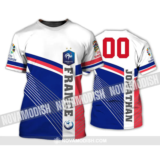 Unisex Shirt - Custom Name And Number Shirt France National Team Flag Color Shirt T-Shirt / S T-shirt