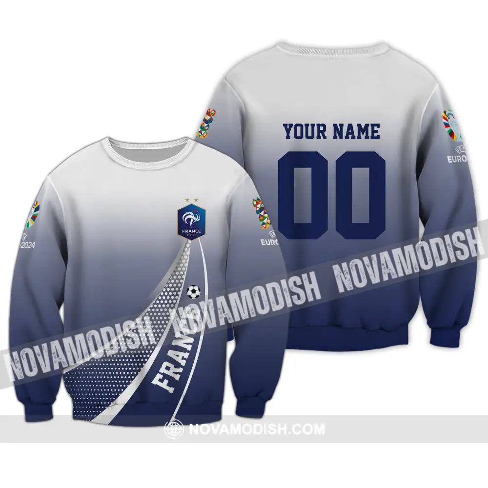 Unisex Shirt - Custom Name And Number Shirt France National Team Shirt Long Sleeve / S T-shirt