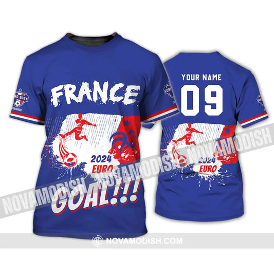 Unisex Shirt - Custom Name And Number Shirt France Team Euro 2024 T-Shirt / S T-shirt