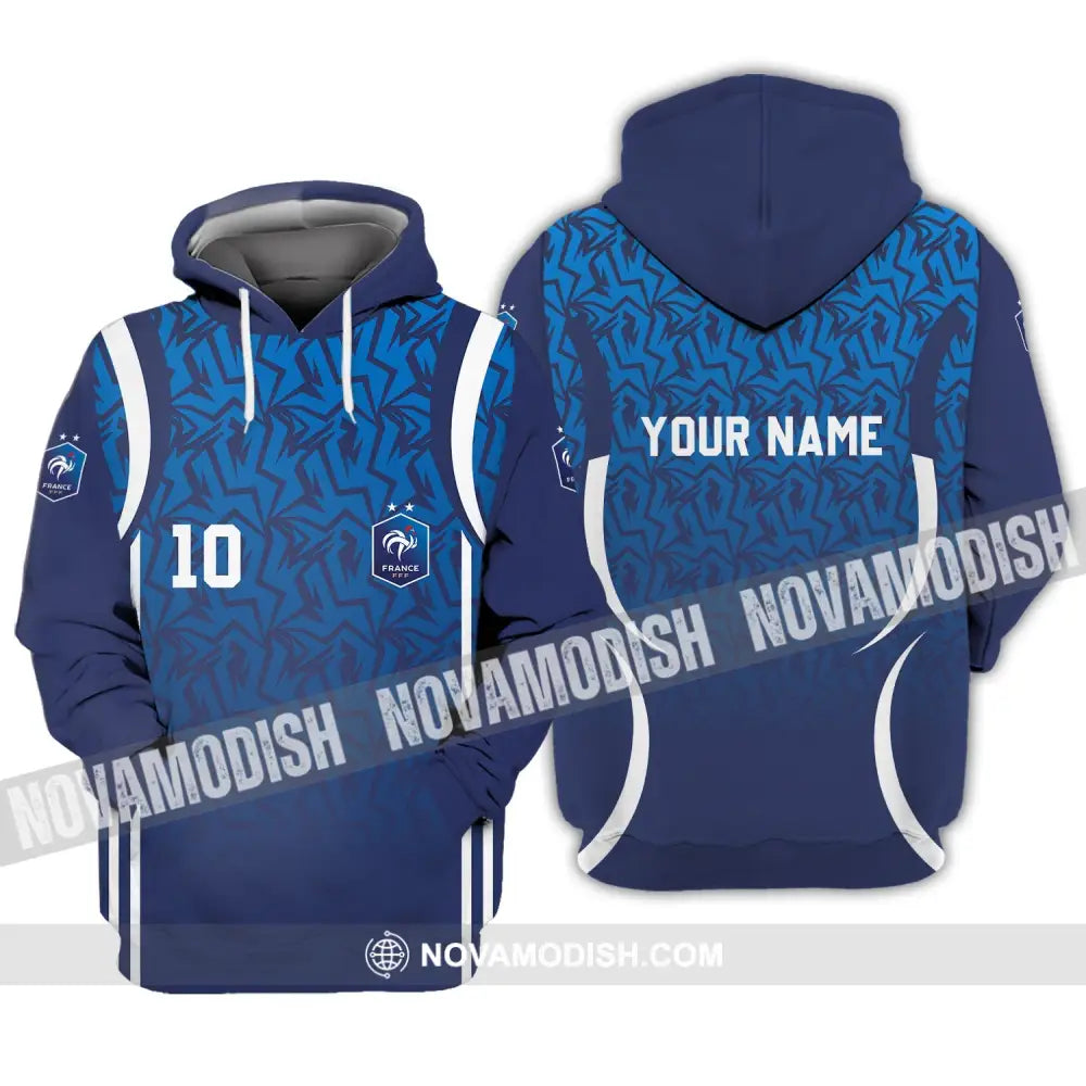 Unisex Shirt - Custom Name And Number Shirt France Team Lover Shirt Euro 2024 Hoodie / S T-shirt