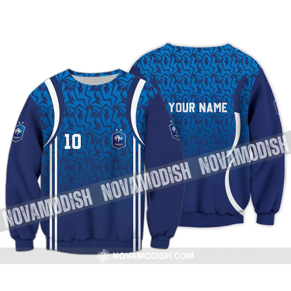 Unisex Shirt - Custom Name And Number Shirt France Team Lover Shirt Euro 2024 Long Sleeve / S T-shirt