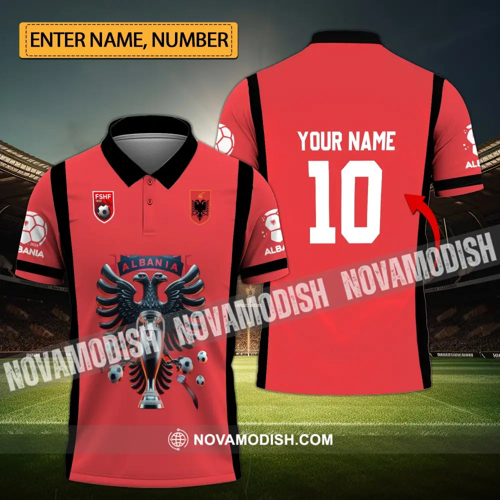 Unisex Shirt - Custom Name And Number Fshf Albania Euro 2024 National Team T-Shirt