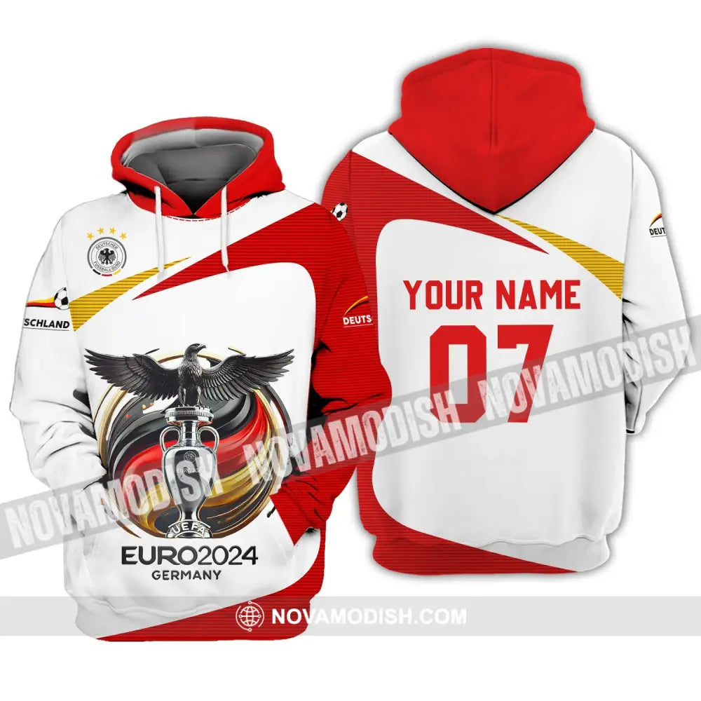 Unisex Shirt - Custom Name And Number Gemany Team Euro 2024 Cup Hoodie / S T-Shirt