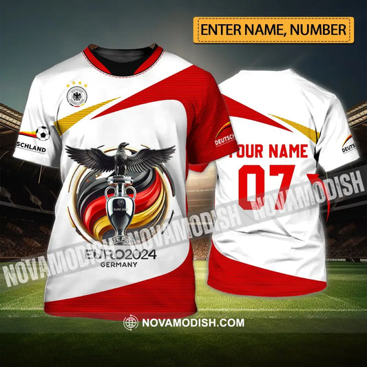 Unisex Shirt - Custom Name And Number Gemany Team Euro 2024 Cup T-Shirt