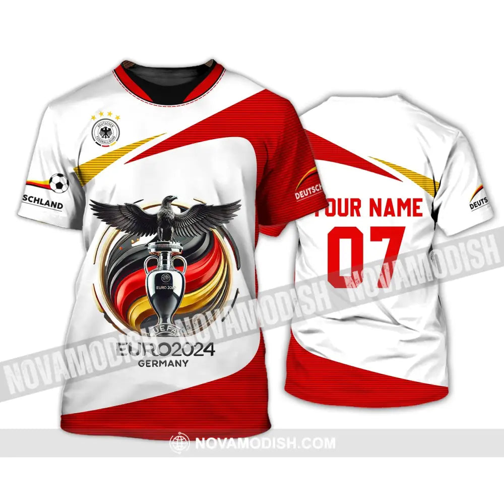 Unisex Shirt - Custom Name And Number Gemany Team Euro 2024 Cup T-Shirt / S T-Shirt