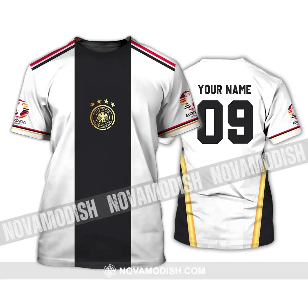 Unisex Shirt - Custom Name And Number Shirt Germany Black Line Euro 2024 Shirt T-Shirt / S T-shirt