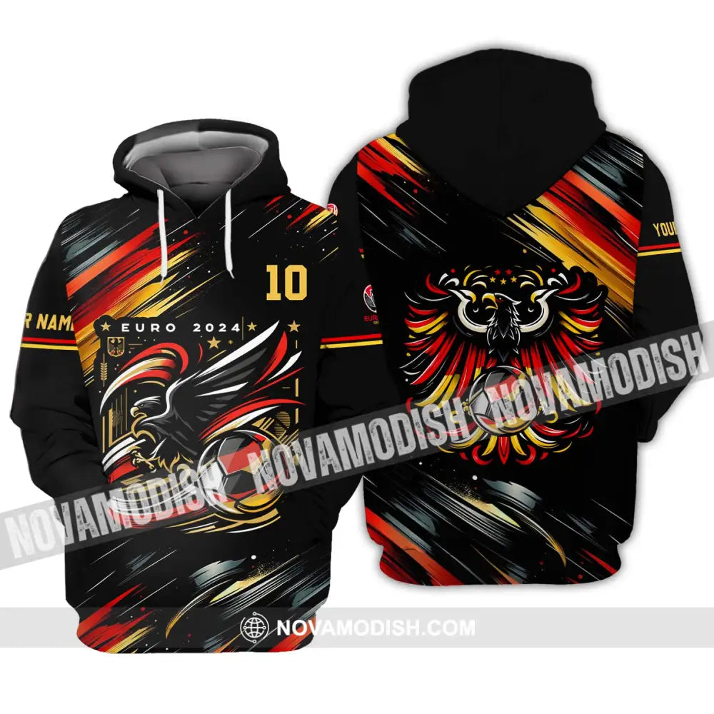 Unisex Shirt - Custom Name And Number Germany Euro 2024 Eagle Shirt Hoodie / S T-shirt