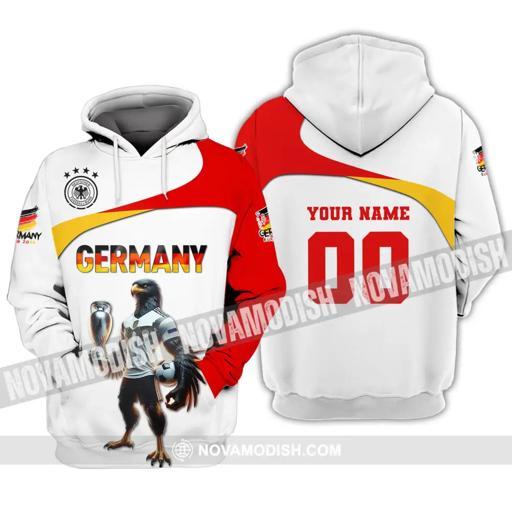 Unisex Shirt Custom Name And Number Germany Euro 2024 Football Polo Long Sleeve Hoodie / S T-Shirt