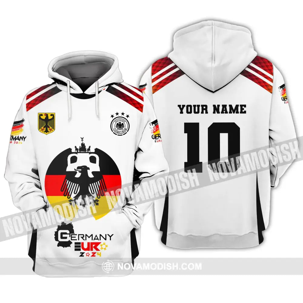 Unisex Shirt Custom Name And Number Germany Euro 2024 Football Polo Long Sleeve Hoodie / S T-Shirt