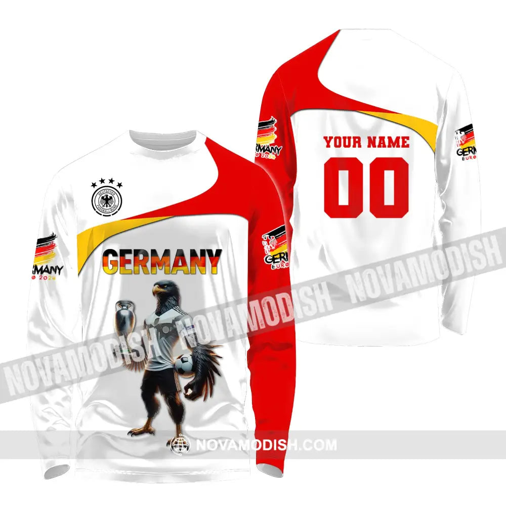 Unisex Shirt Custom Name And Number Germany Euro 2024 Football Polo Long Sleeve / S T-Shirt