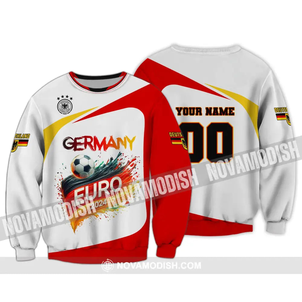 Unisex Shirt Custom Name And Number Germany Euro 2024 Football Polo Long Sleeve / S T-Shirt